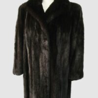 Mink Fur Coat Jacket MINT Women’s Sz 14 Natural Dark Ranch