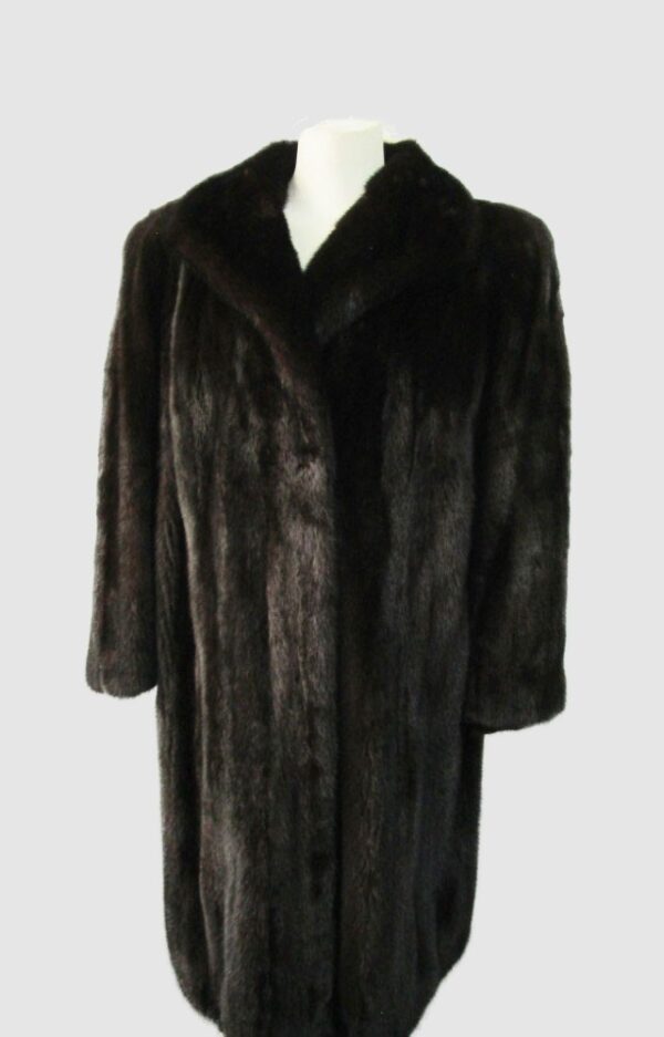 Mink Fur Coat Jacket MINT Women’s Sz 14 Natural Dark Ranch