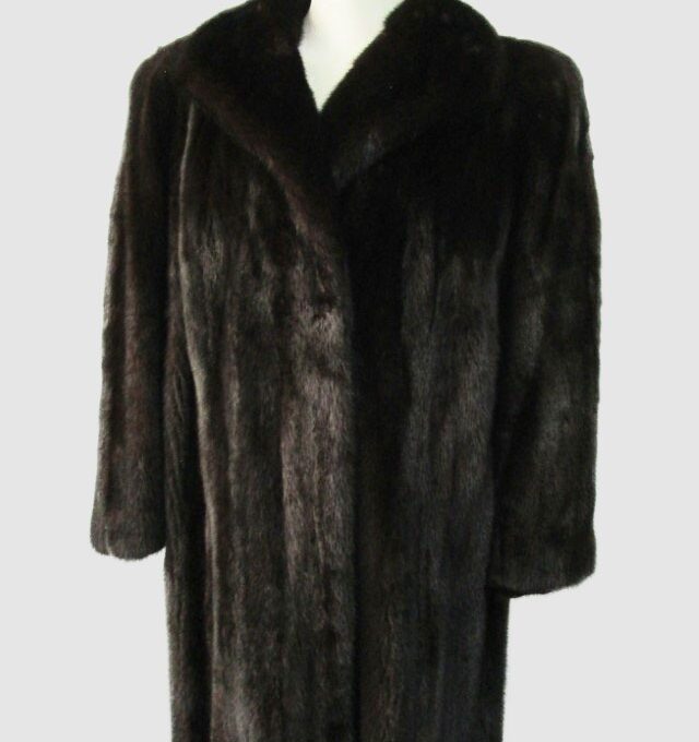 Mink Fur Coat Jacket MINT Women’s Sz 14 Natural Dark Ranch