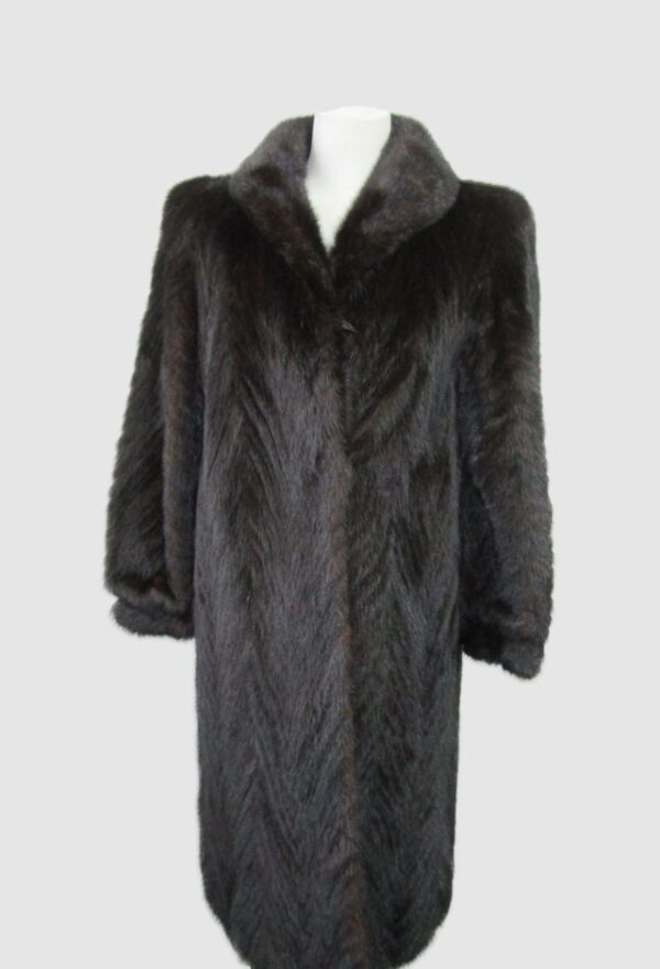 Mink Fur Coat Jacket MINT Women's Sz 6 Natural Dark Ranch