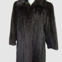 Mink Fur Coat Jacket MINT Women’s Sz 6 Natural Black