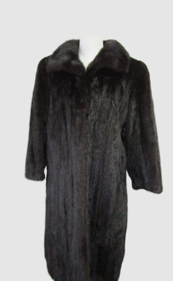 Mink Fur Coat Jacket MINT Women’s Sz 6 Natural Black