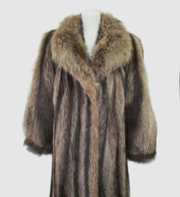Raccoon Fur Coat Jacket MINT+ Woman Women's Sz 10