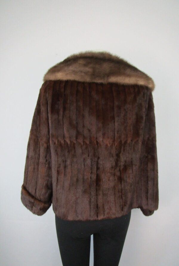 Women's Ermine & Mink Fur Coat Jacket Bolero MINT Sz 8 - Image 3