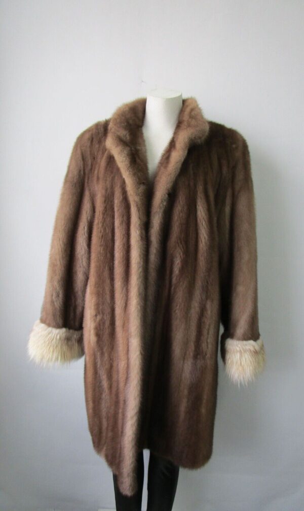 Women's Sz 10 Mink Fur Coat Jacket Fox Fur MINT+ Women - Image 2