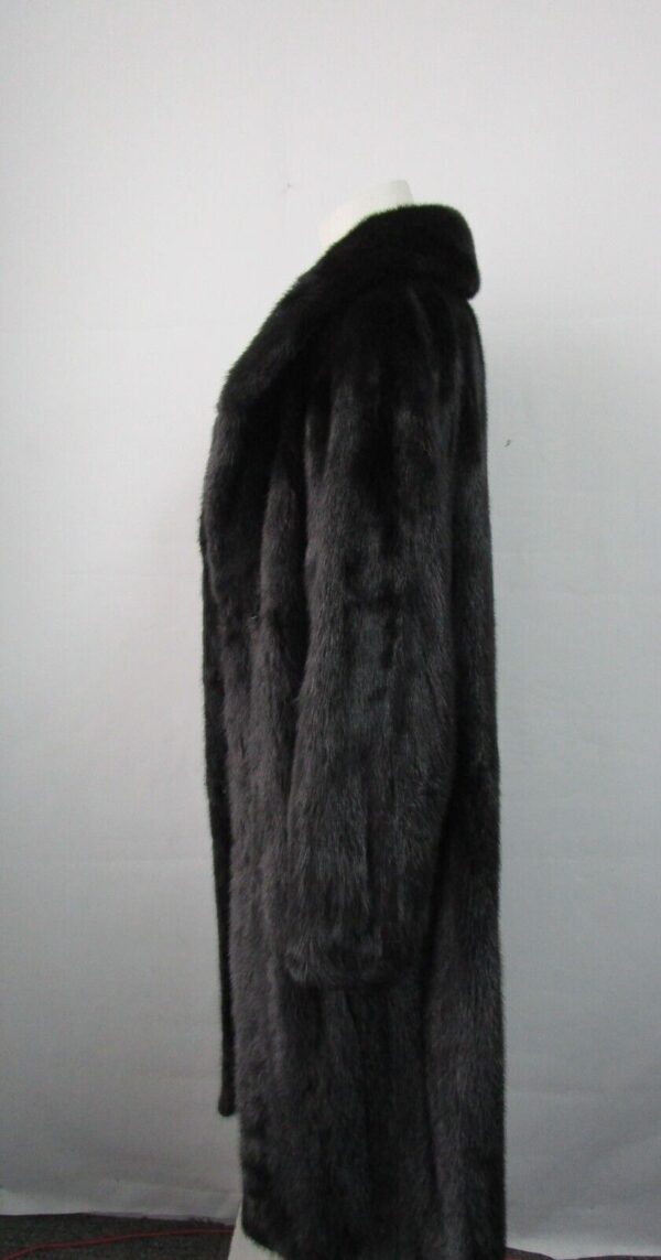 Women's SUPERB Sz 6 Black Mink Fur Coat Jacket Woman - Image 4