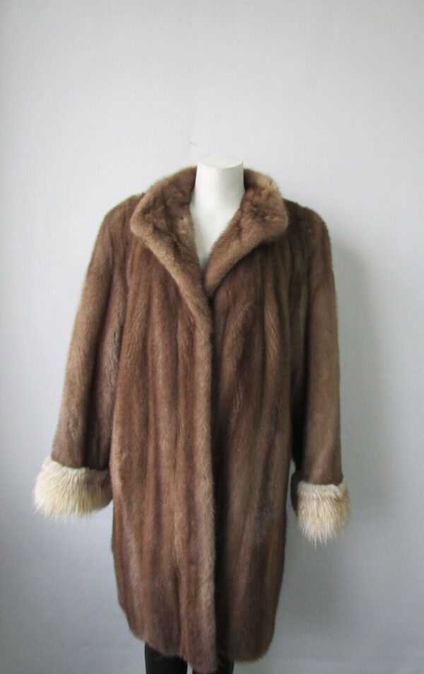 Women's Sz 10 Mink Fur Coat Jacket Fox Fur MINT+ Women - Image 3