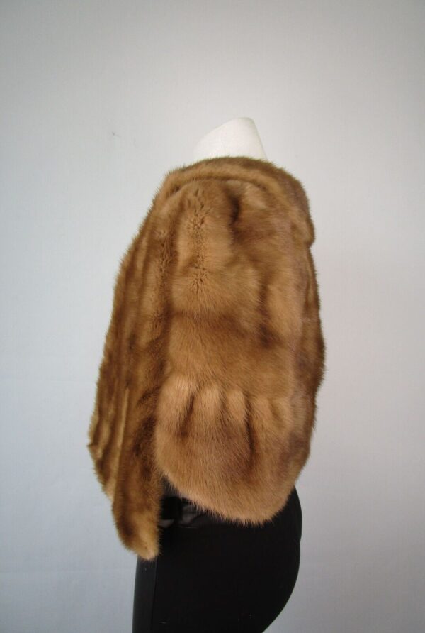 Women's MINT+ Real Mink Fur Stole Wrap Cape 52"" x 17" Wedding - Image 2