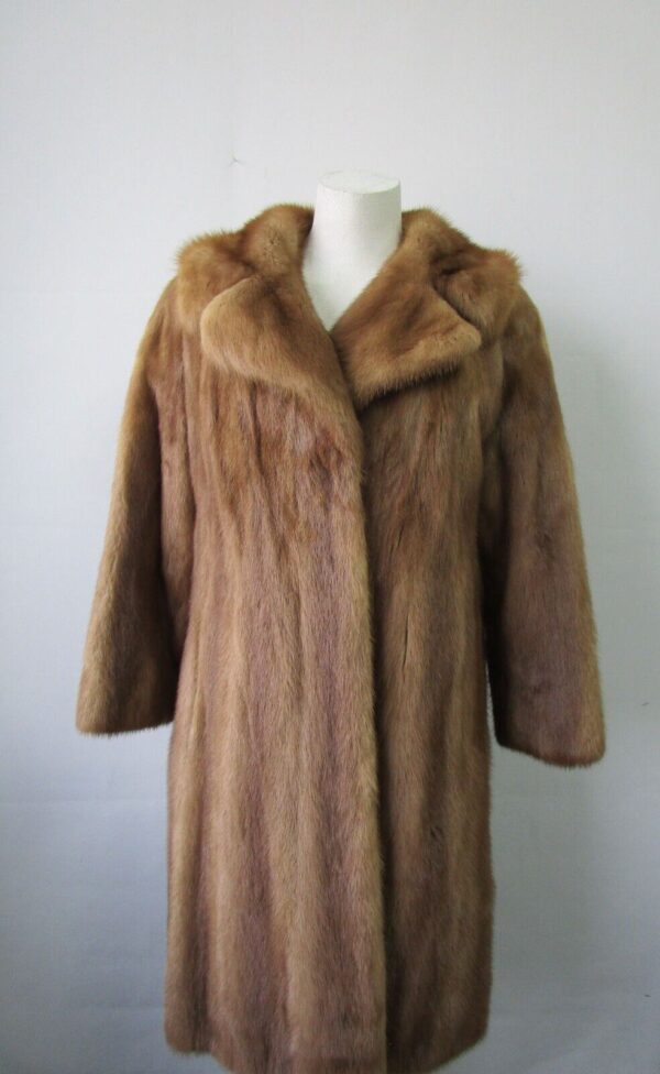 Women's Sz 8 Canada Majestic Pastel Mink Fur Coat Jacket MINT Woman