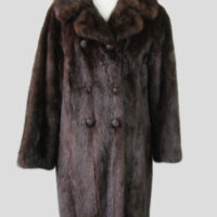 Mink Fur Coat Jacket MINT+ Women's Sz 4 Natural Dark Pastel