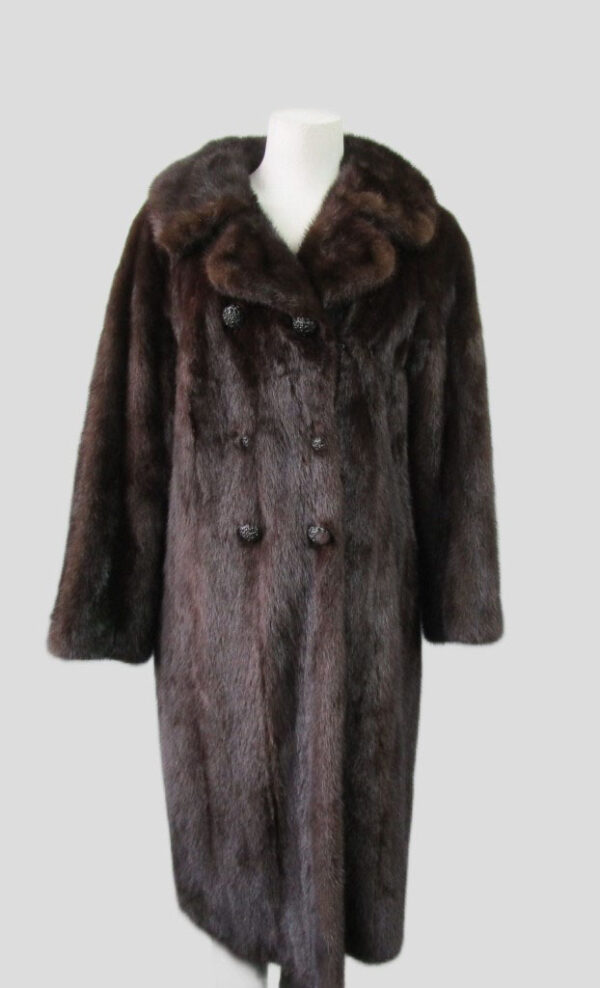 Mink Fur Coat Jacket MINT+ Women's Sz 4 Natural Dark Pastel
