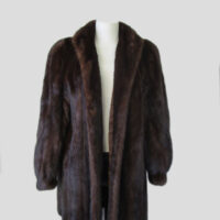 Mink Fur Coat Jacket Stroller Jacket MINT Women's Sz 8 Natural Dark Ranch