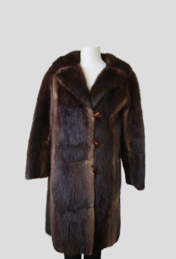 Muskrat Fur Coat Jacket Woman Mint+ Women's  Sz 6