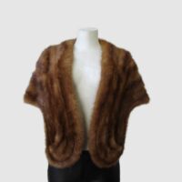 Mink Fur Stole Cape Wrap MINT WEDDING Women's Sz M