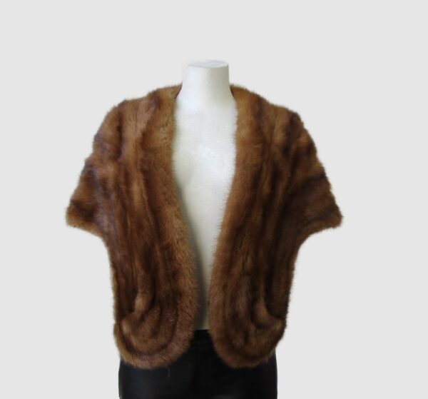 Mink Fur Stole Cape Wrap MINT WEDDING Women's Sz M