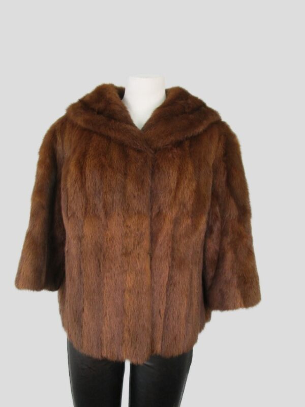 Mink Fur Coat Jacket Bolero MINT Woman Women's Sz 6