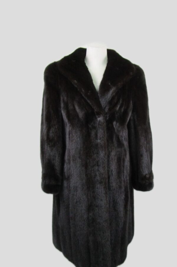 Mink Fur Coat Jacket SUPERB Woman Women's Sz 8 Natural Black