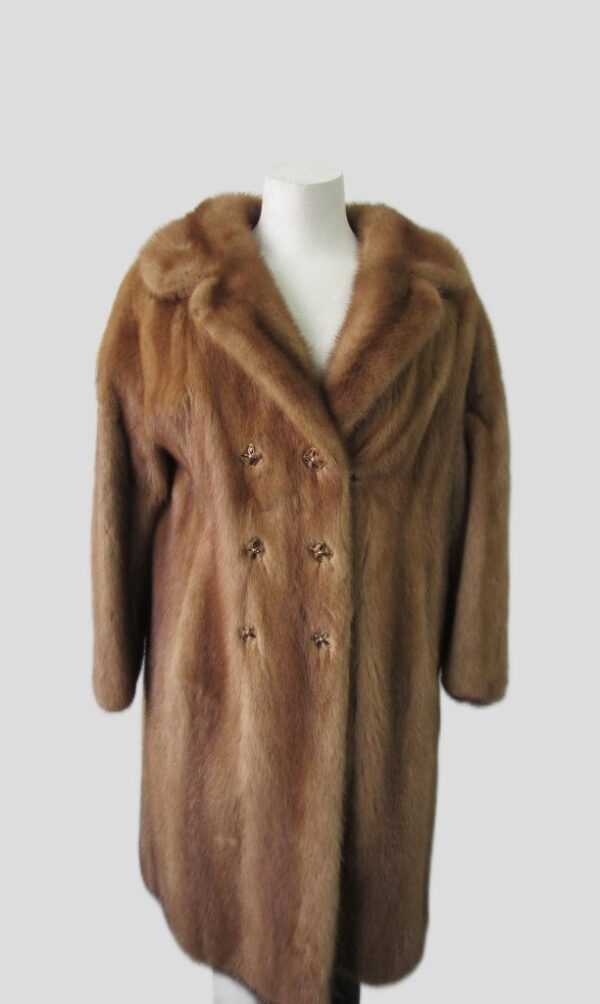 Mink Fur Coat Jacket Woman Women's Sz 6 MINT Natural Pastel