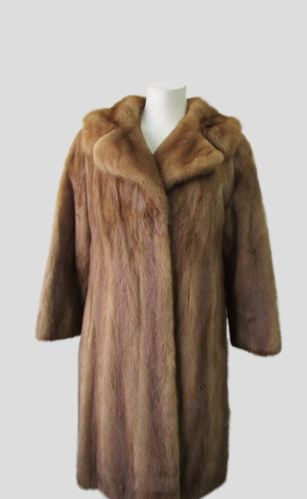 Mink Fur Coat Jacket MINT Sz 8 CANADA MAJESTIC Natural Pastel