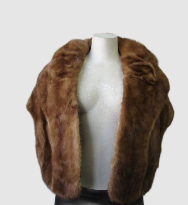 Mink Fur Cape Shawl Stole Wrap Cape MINT Wedding Woman Women's