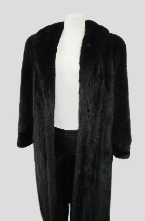 Mink Fur Coat Jacket Woman MINT Women’s Sz 10 Natural Black - Image 2