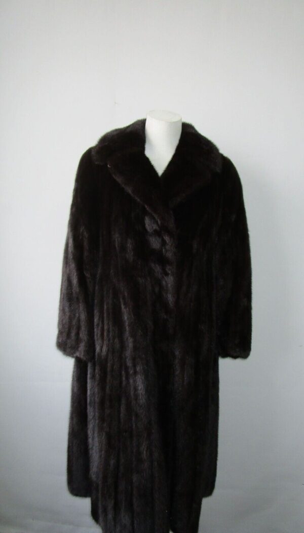 Women's Sz 6 Dark Ranch SUPERB Mink Fur Coat Woman - Image 3