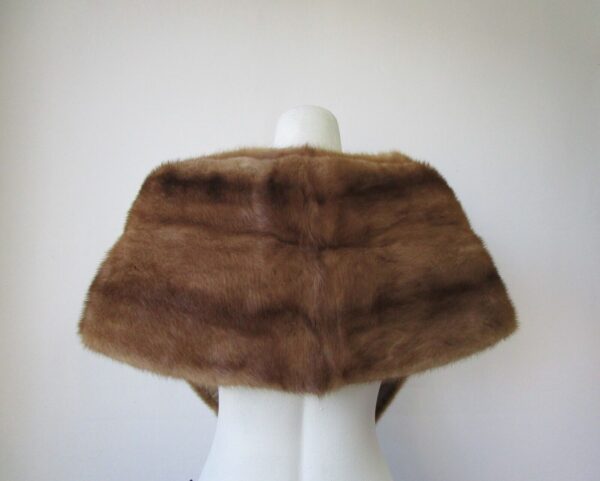 Women's Sz Medium Mink Fur Stole Cape Wrap MINT WEDDING Woman - Image 3