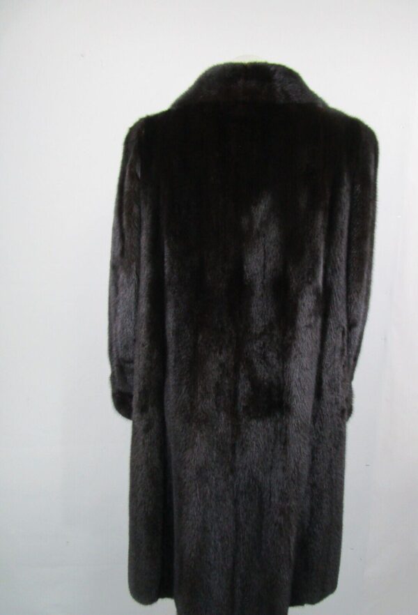 Women's Sz 8 Natural Black Mink Fur Coat Jacket SUPERB Woman - Image 5