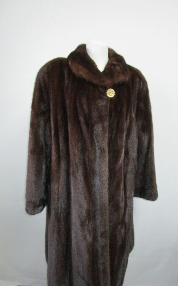 Women's Sz XXL Dark Ranch Mink Fur Coat Jacket MINT+ Woman