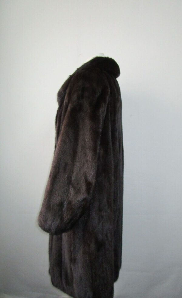 Women's Sz 14 Dark Ranch Mink Fur Jacket Coat Woman MINT+ - Image 3