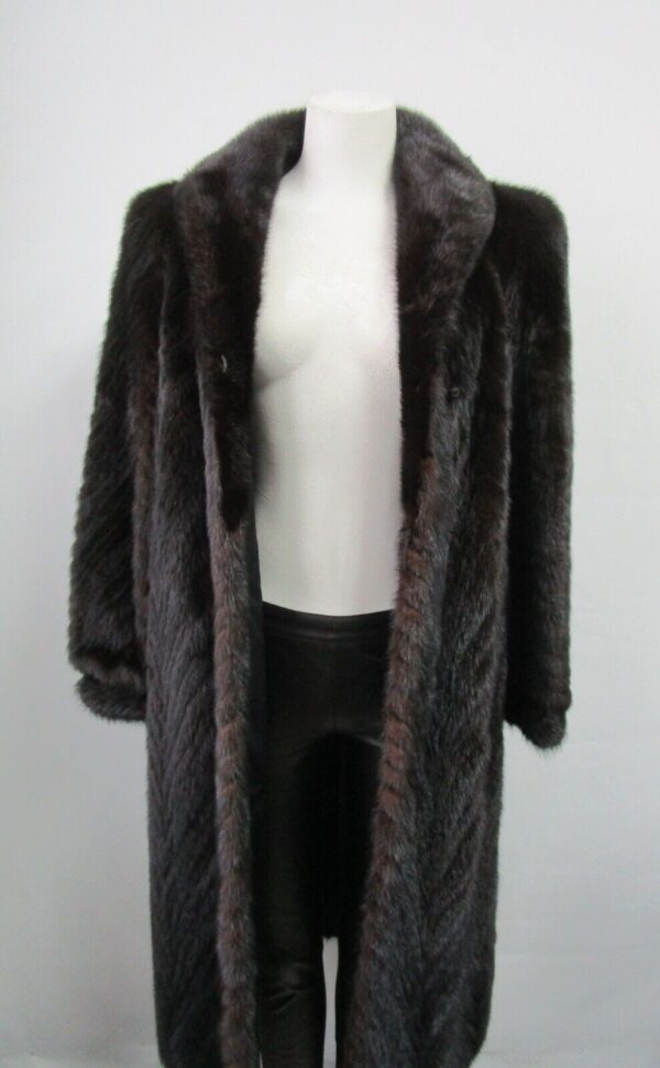 Women's Sz 6 Dark Ranch Mink Fur Coat Jacket MINT Woman - Image 4