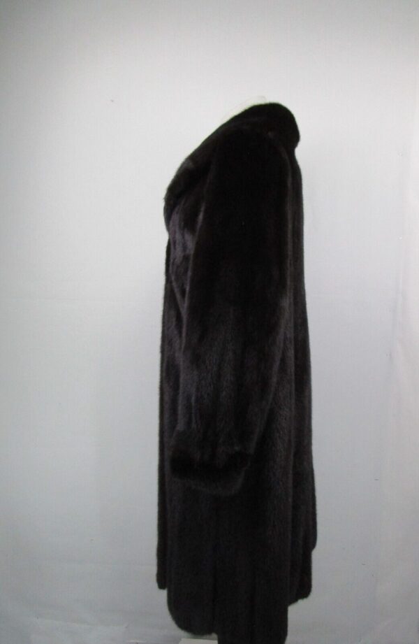 Women's Sz 8 Natural Black Mink Fur Coat Jacket SUPERB Woman - Image 4