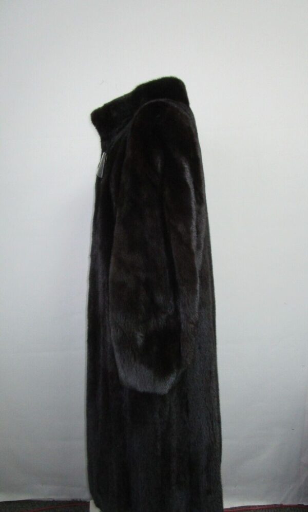 Women's Sz 12 Natural Black Mink Fur Coat Jacket VG++ Woman - Image 3