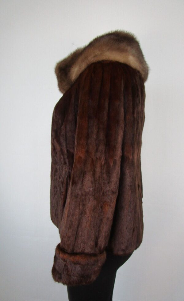 Women's Ermine & Mink Fur Coat Jacket Bolero MINT Sz 8 - Image 2