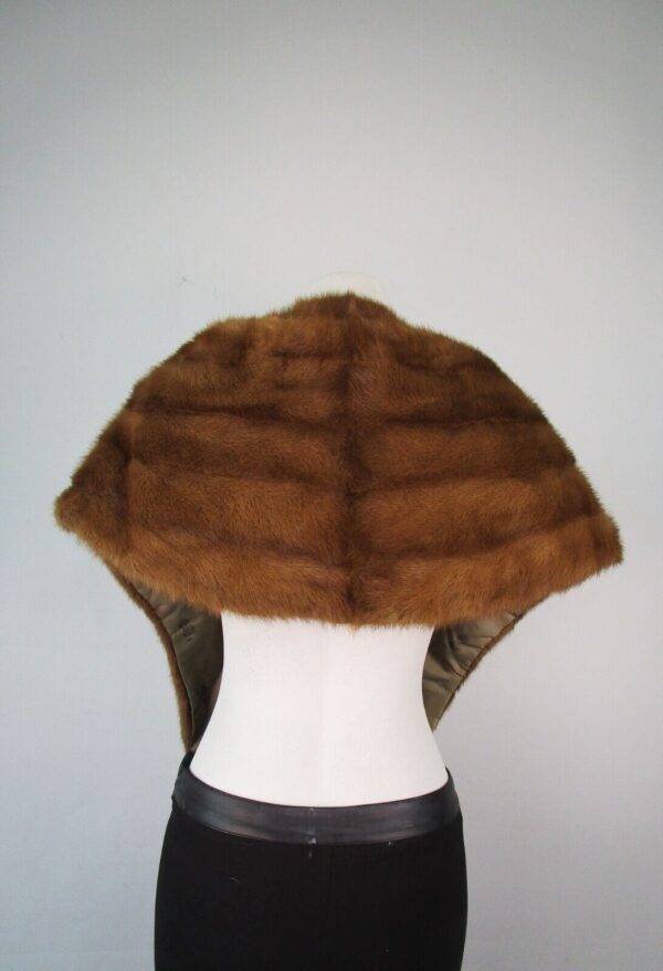 Women's MINT Real Mink Fur Stole Wrap Cape 62" x 13" Wedding - Image 3