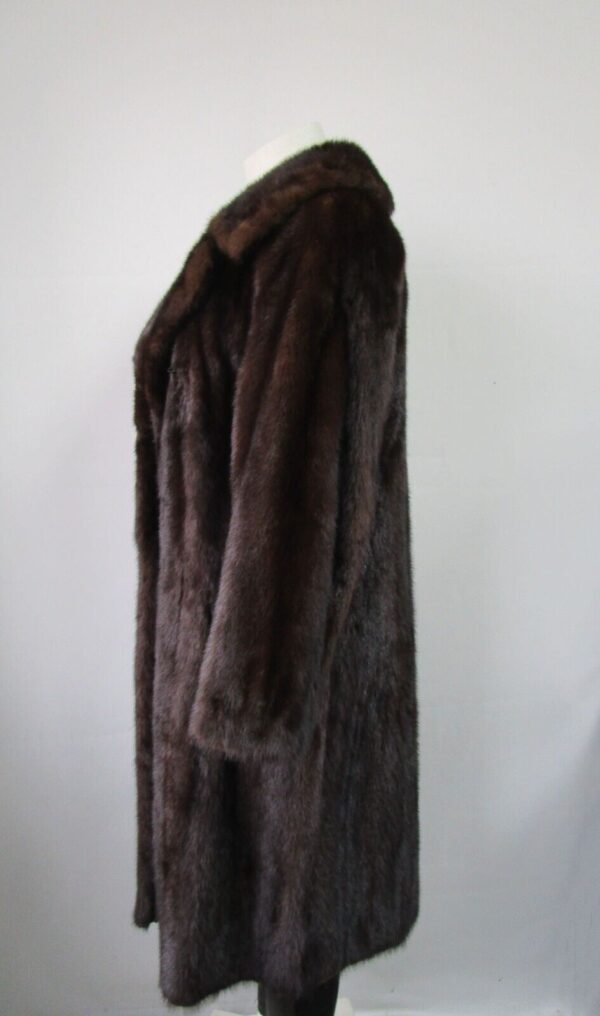 Women's Sz 4 Dark Pastel Mink Fur Coat Jacket MINT+ - Image 3