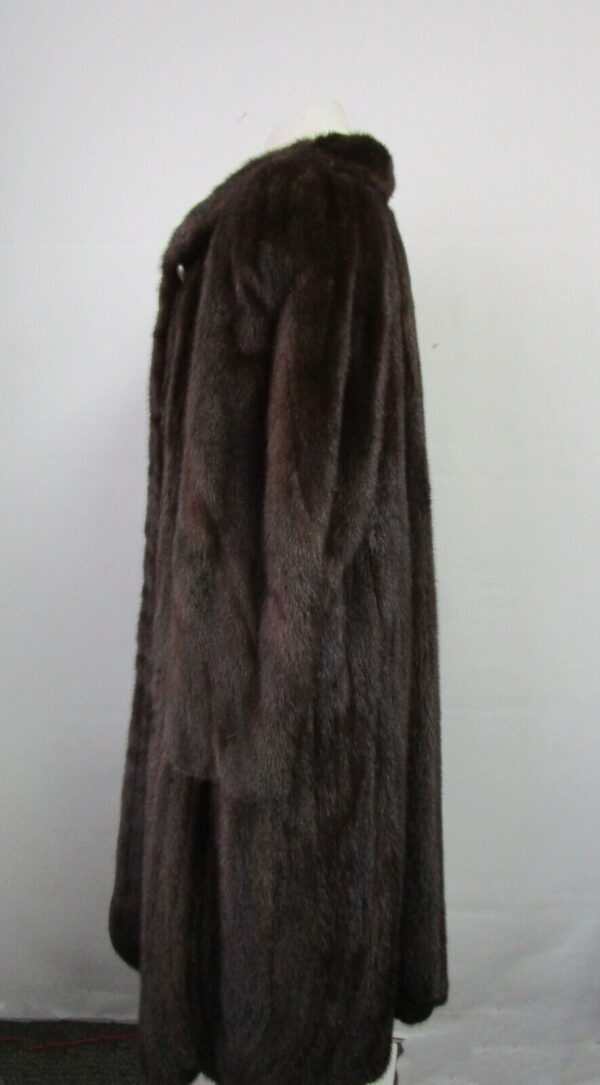 Women's Sz 10 Spectacular Dark Ranch Female Mink Fur Coat Jacket SUPERB Woman - Image 4