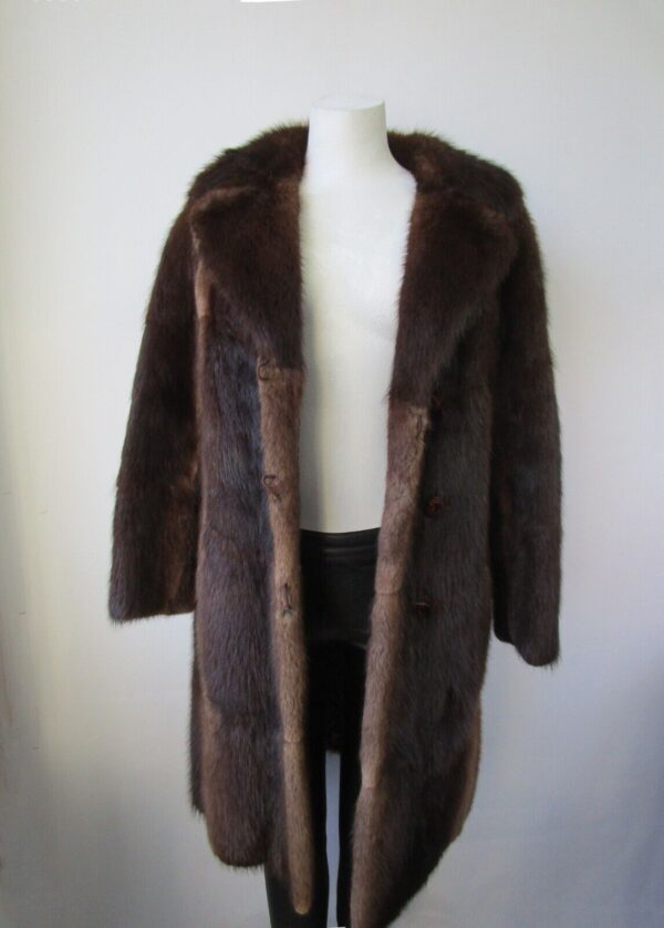 Women's Muskrat Fur Coat Jacket Woman Mint+ Sz 6 - Image 2