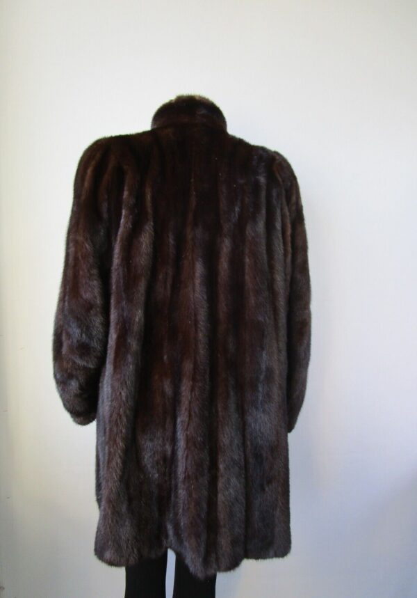 Women's Sz 8 Dark Ranch Mink Fur Coat Stroller Jacket MINT Woman - Image 5