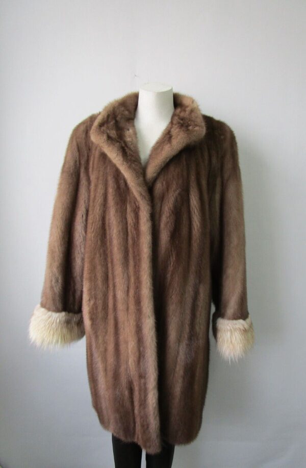 Women's Sz 10 Mink Fur Coat Jacket Fox Fur MINT+ Women