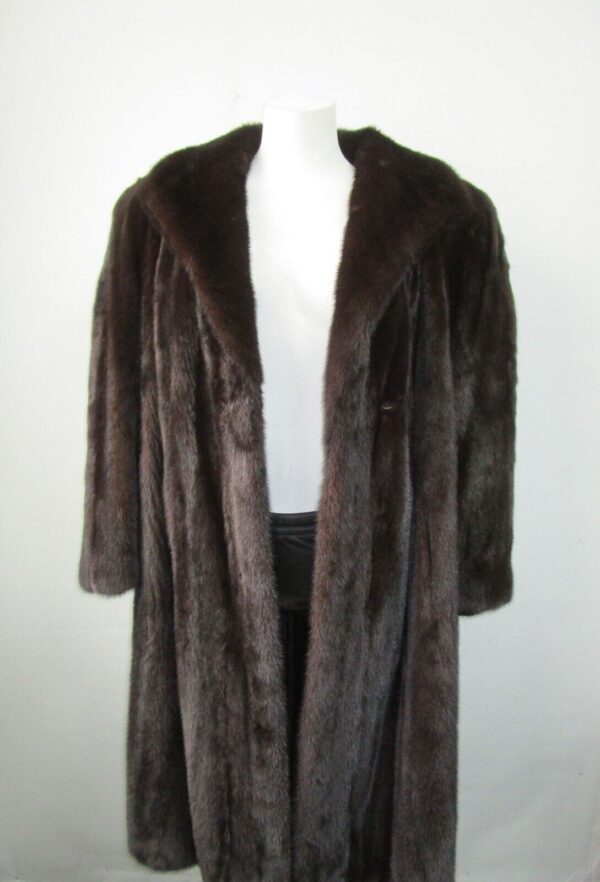 Women's Sz 14 Dark Ranch Mink Fur Jacket Coat Woman MINT+