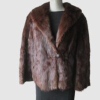 Muskrat Fur Jacket Coat MINT Women's Sz 10