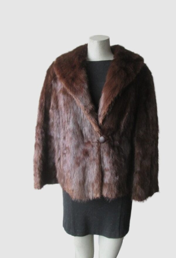 Muskrat Fur Jacket Coat MINT Women's Sz 10