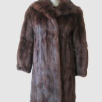 Muskrat Fur Coat Jacket Sz 4 Women's MINT
