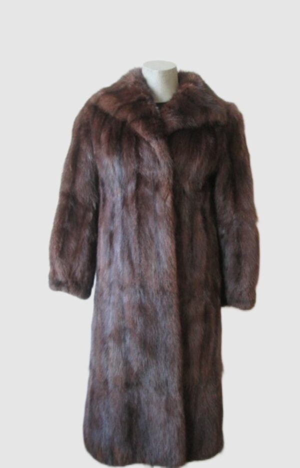 Muskrat Fur Coat Jacket Sz 4 Women's MINT