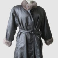 Raincoat with Opossum Fur Vest Lining Women's Sz 6 SUPERB