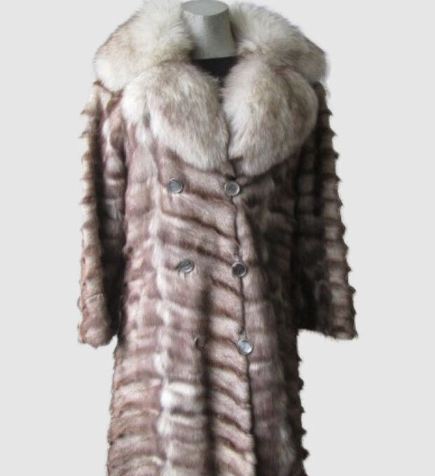 Fox Fur Coat with Fox Fur Collar MINT+ Women's Sz 4