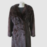 Sz 6 Dark Ranch Mink Fur Coat MINT