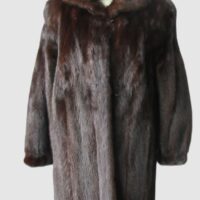 Mink Fur Coat Jacket MINT Women’s Sz 12 Dark Ranch Mink