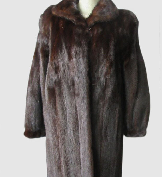 Mink Fur Coat Jacket MINT Women’s Sz 12 Dark Ranch Mink